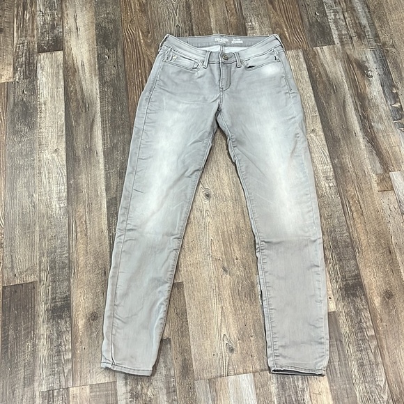 Denizen from Levi’s Low Rise Gray Jeggings Skinnies Faded Sz 7 W28 Indie Sleaze - Picture 3 of 12